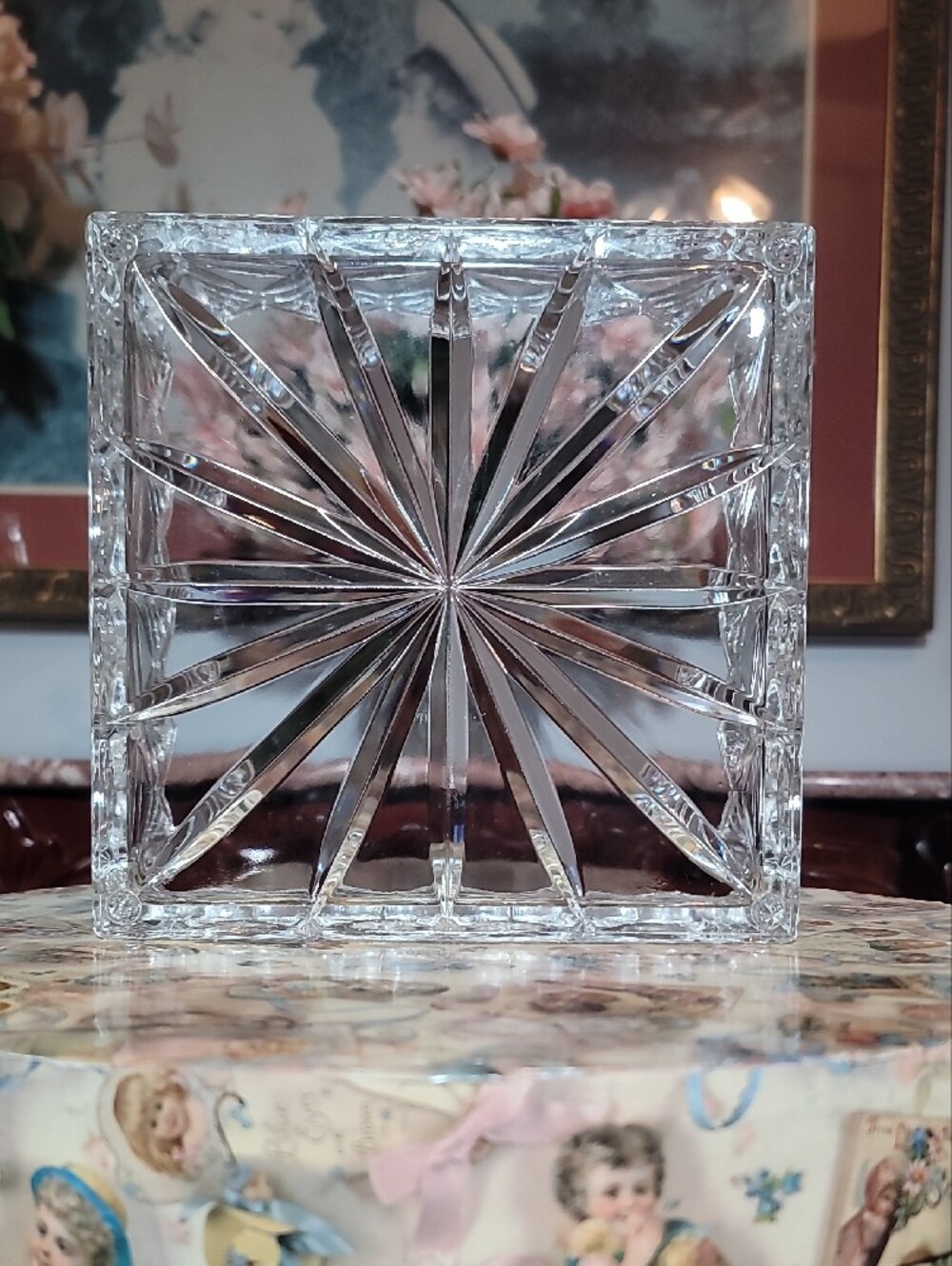 Vtg Fifth Avenue Lead Crystal Napkin Holder - Picture 4 of 6